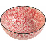 VILLA D'ESTE HOME TIVOLI Confusion Red Rosso Ciotola Set 4 Pezzi 14cm Porcellana