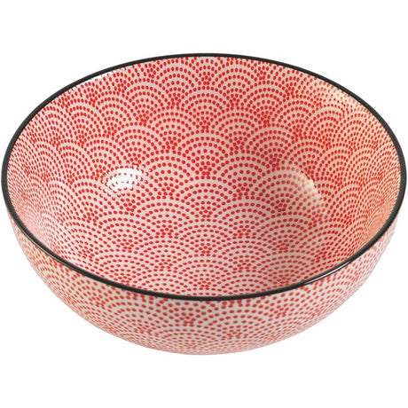 VILLA D'ESTE HOME TIVOLI Confusion Red Rosso Ciotola Set 4 Pezzi 14cm Porcellana
