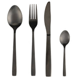 VILLA D'ESTE HOME TIVOLI Modern Set 24 Pezzi Servizio Tavola Posate Nero Opaco Acciaio