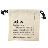 VILLA D'ESTE HOME TIVOLI Sacchetto Aglio Garlic 15x15cm in Cotone