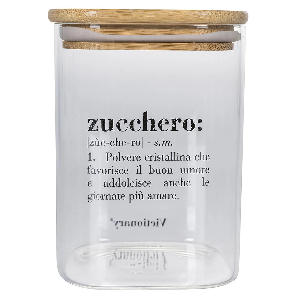 Barattolo zucchero Victionary Villa D'Este in vetro e bamboo 1L