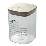 VILLA D'ESTE HOME TIVOLI Victionary Barattolo Contenitore Caffè Coffee 1L Vetro Coperchio in Bamboo