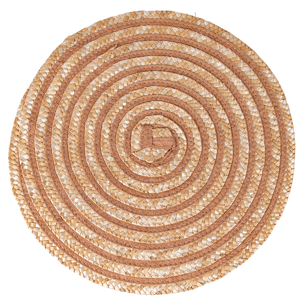 VILLA D'ESTE HOME TIVOLI Tovaglietta Tonda Spiral Chocolate Set 4 Pezzi 38cm