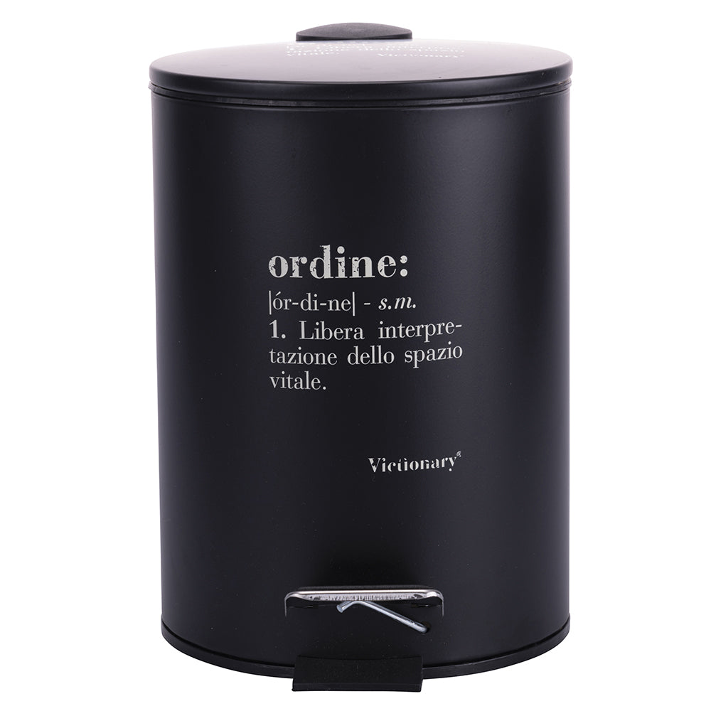 VILLA D'ESTE HOME TIVOLI Victionary Toilette Pattumiera 3L Plastica Nero