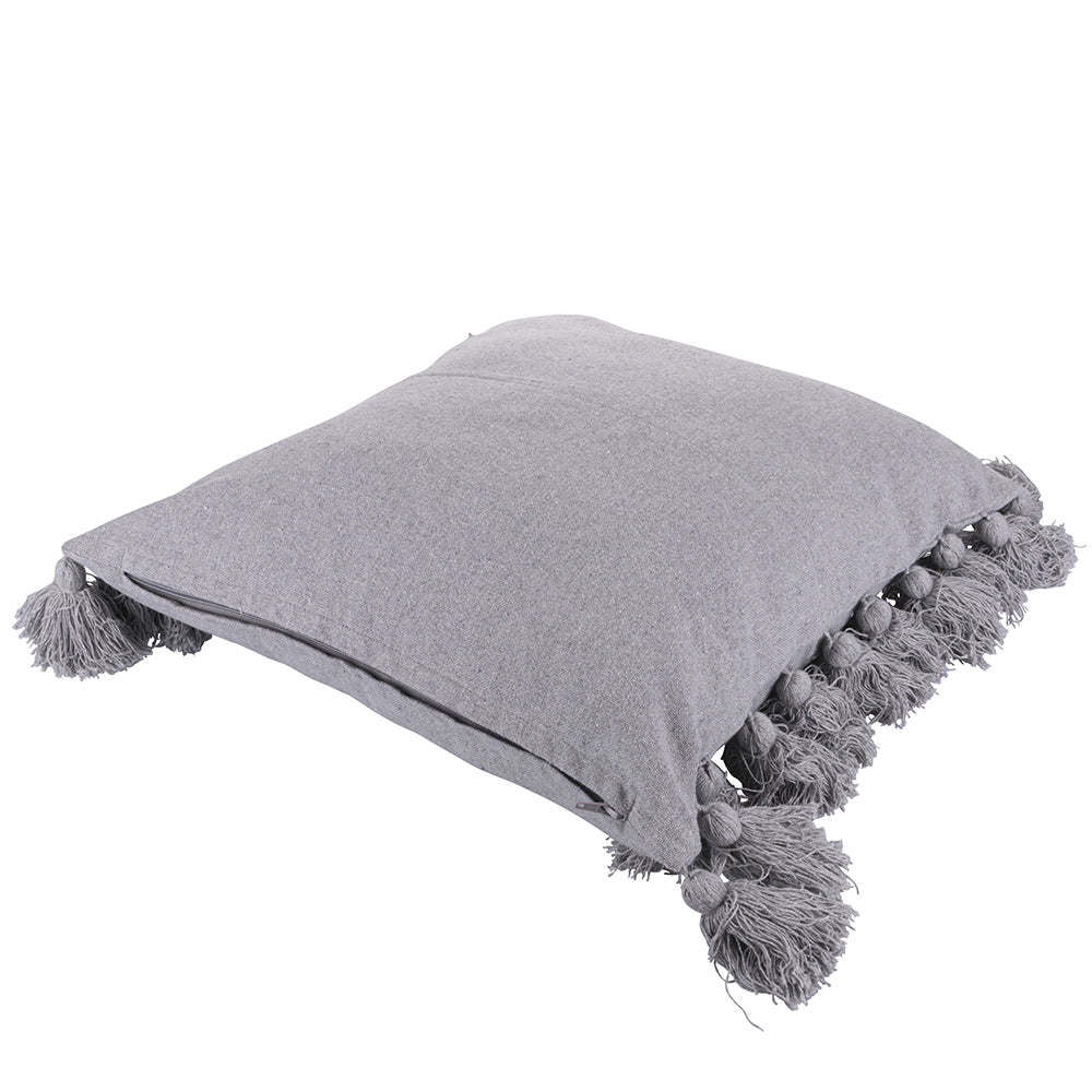 VILLA D'ESTE HOME TIVOLI Cuscino con Nappine Grigio 45x45cm Cotone 100%