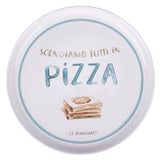 VILLA D'ESTE HOME TIVOLI Le Travisate Pizza Plate Set 4 Pieces 33cm Porcelain
