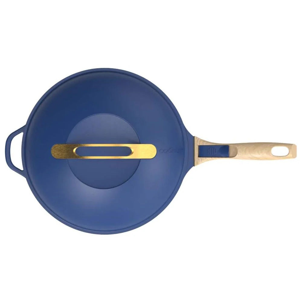 COOKUT La Favolosa Padella Casseruola Tegame 2 Manici 8 in 1 28cm Metallo Zaffiro