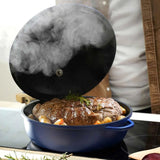 COOKUT La Favolosa Padella Casseruola Tegame 2 Manici 8 in 1 28cm Metallo Zaffiro