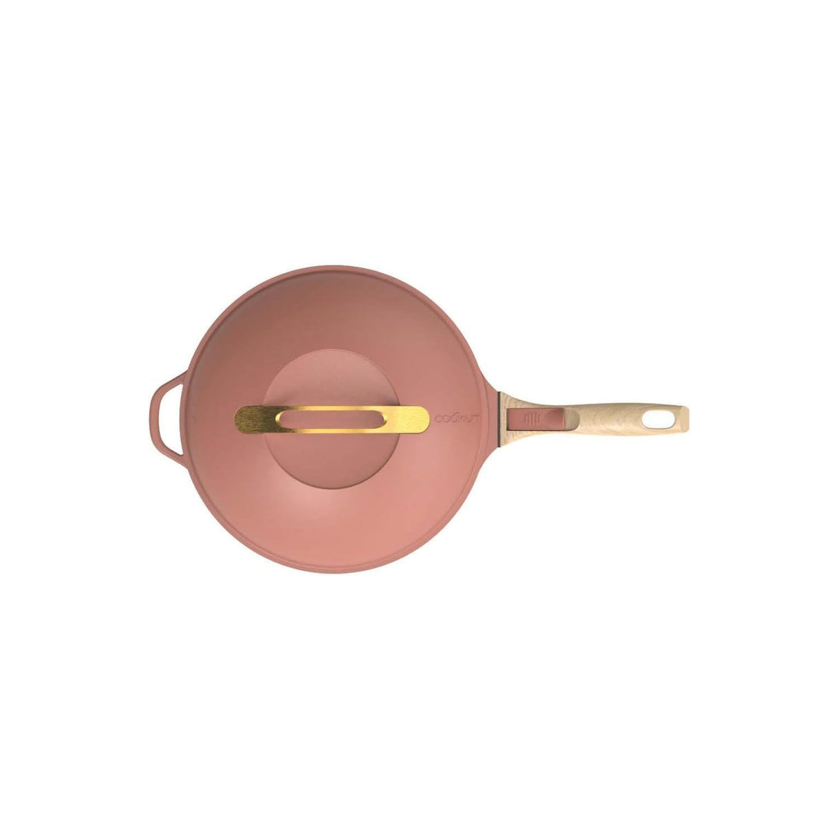 COOKUT La Favolosa Padella Casseruola Tegame 2 Manici 8 in 1 28cm Metallo Peonia Rosa