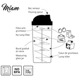 COOKUT Shaker per Crepes Waffles e Pancakes 800ml 14x23cm