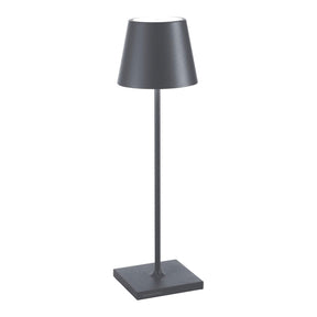 Lampada da tavolo Poldina Pro Zafferano in alluminio ricaricabile 38 cm