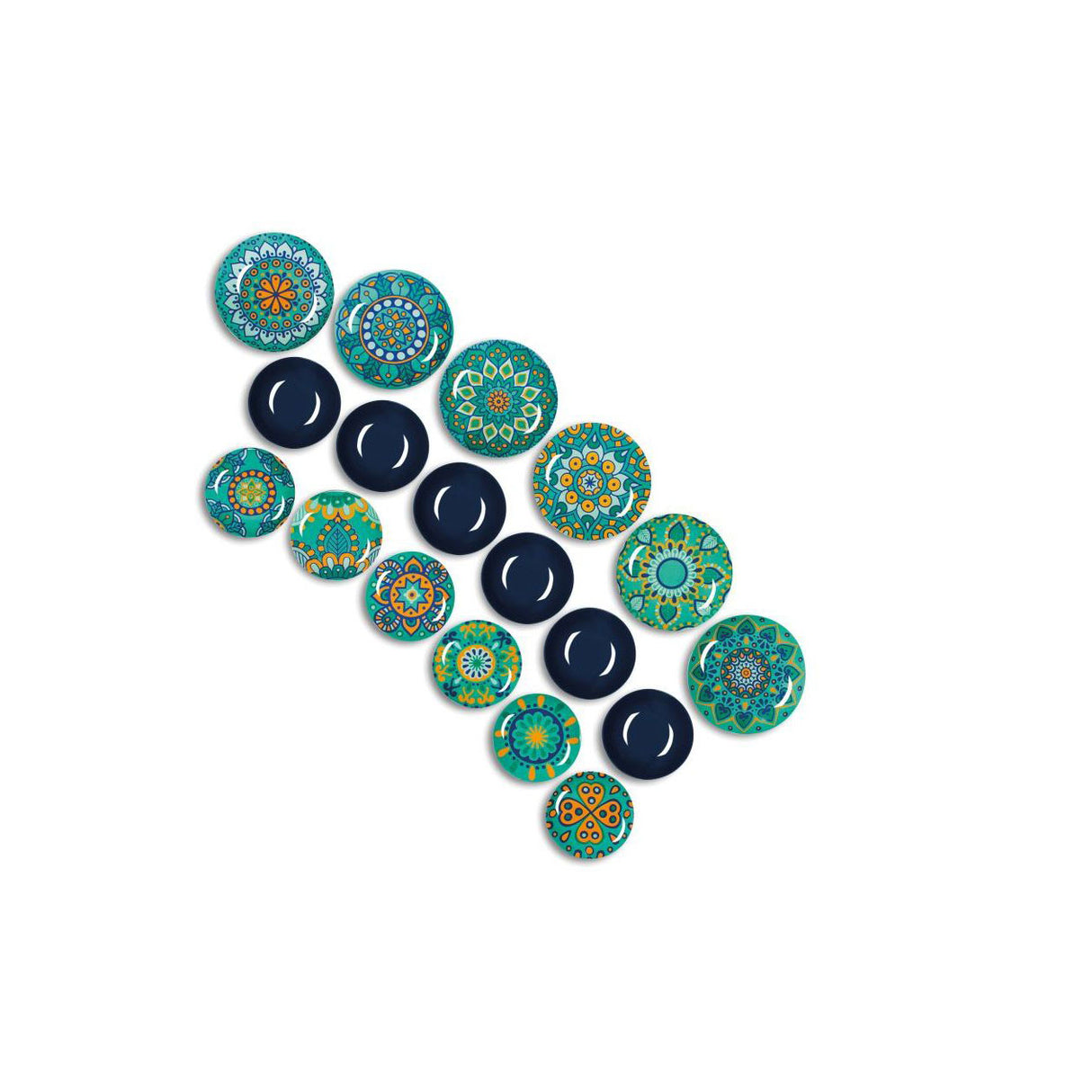 EXCELSA Mandala Mediterraneo Servizio Tavola Piatti Set 18 Pezzi Porcellana Multicolore