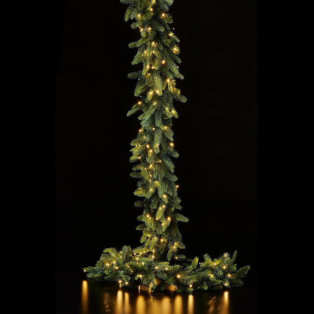 EDG Enzo De Gasperi Pino Luxury Festone Boa 270cm 170 LED Realistico Natural 630 Rami