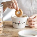 SIMPLE DAY Set 2 Tazze Buongiorno A Casa 580ml Gres