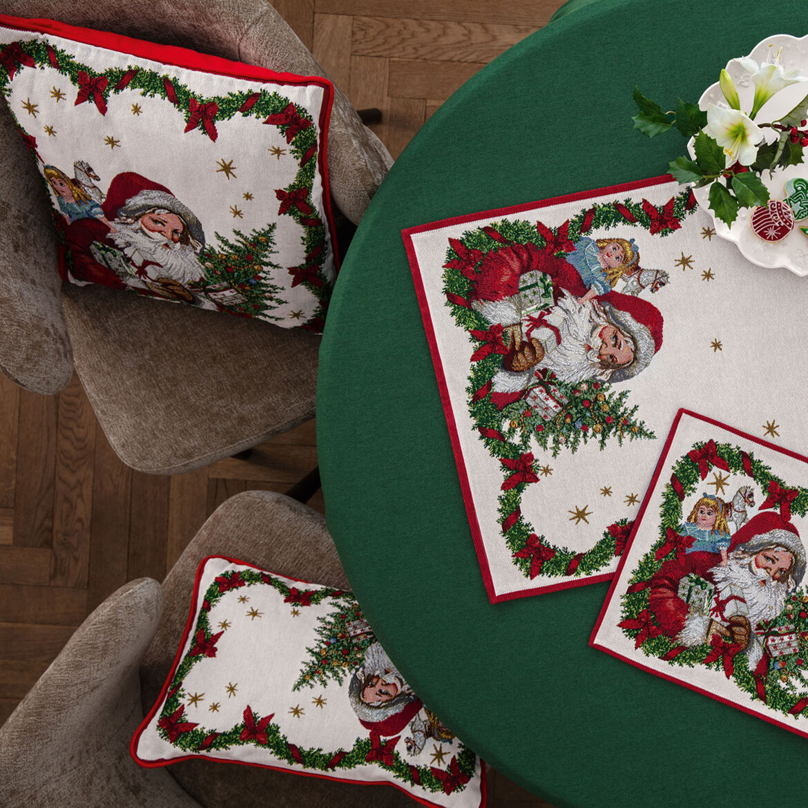 VILLEROY & BOCH Toy's Fantasy Cuscino Reversibile Gobelin 32x48cm Decorazione Natalizia