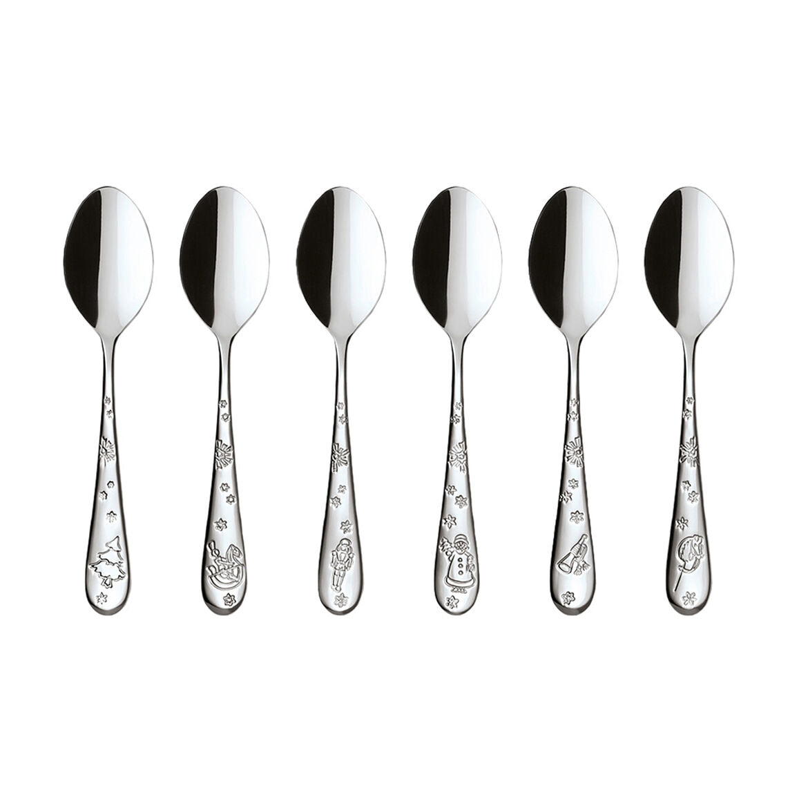VILLEROY & BOCH Toy's Delight Cucchiaini da Caffè Dolce Set 6 Pezzi Acciaio Inox Tavola di Natale