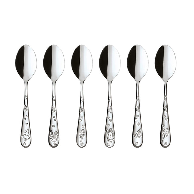 VILLEROY & BOCH Toy's Delight Cucchiaini da Caffè Dolce Set 6 Pezzi Acciaio Inox Tavola di Natale