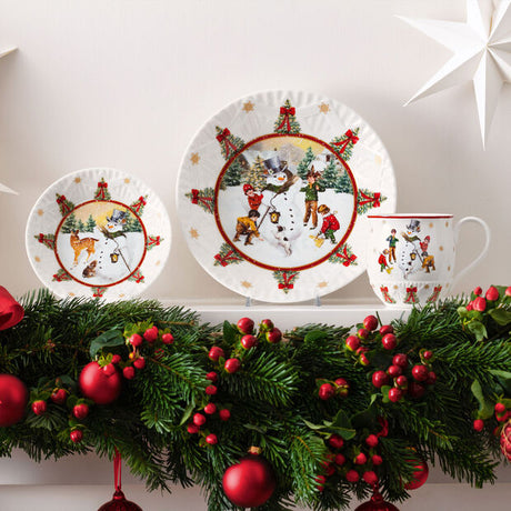 VILLEROY & BOCH Toy's Fantasy Ciotola Coppa Pupazzo di Neve 25cm Porcellana Tavola di Natale