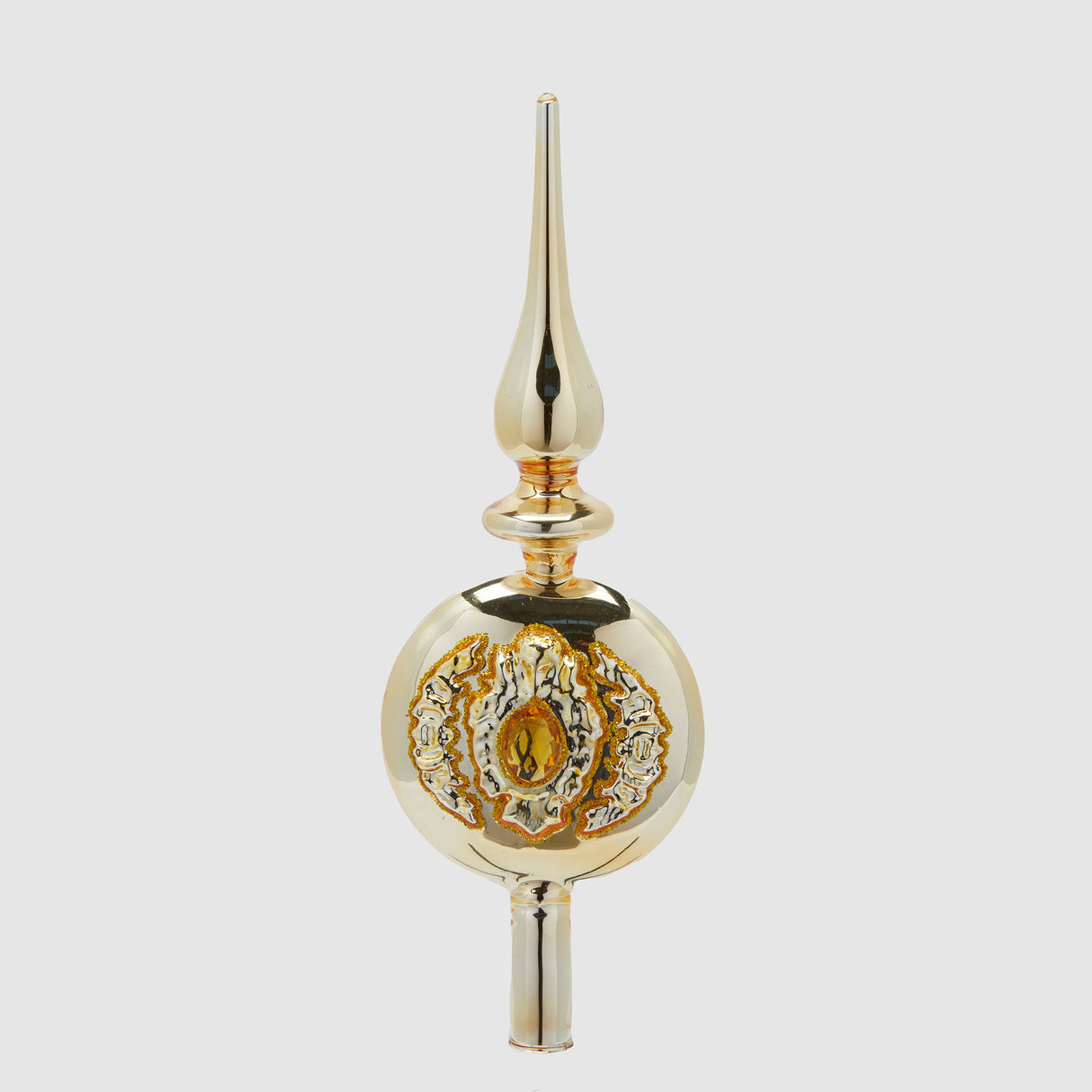 EDG Enzo De Gasperi Puntale per Albero di Natale 31cm Oro Vetro