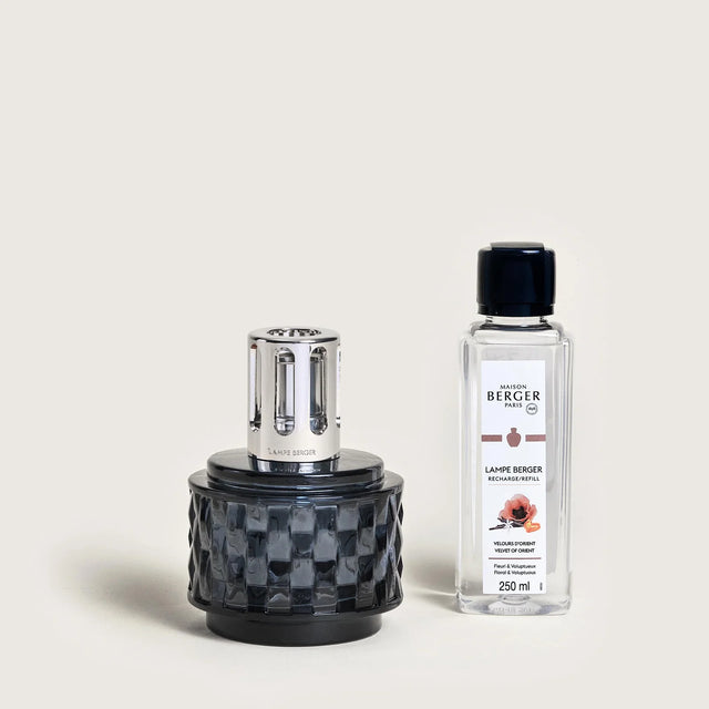 LAMPE BERGER Lampada Catalitica Cofanetto Variation Gris Grigio con Flacone 250ml Velours d'Orient