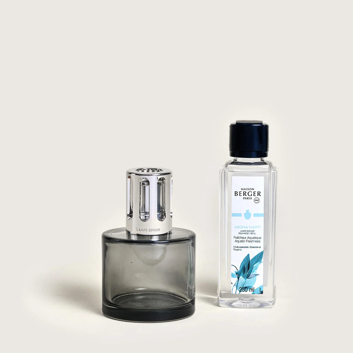 LAMPE BERGER Lampada Catalitica Cofanetto Aroma Happy con Flacone 250ml Fraicheur Aquatique