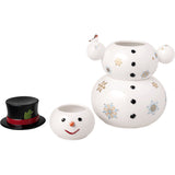VILLEROY & BOCH Toys Memory Barattolo Pupazzo di Neve 8x15cm Porcellana Decorazione Natalizia