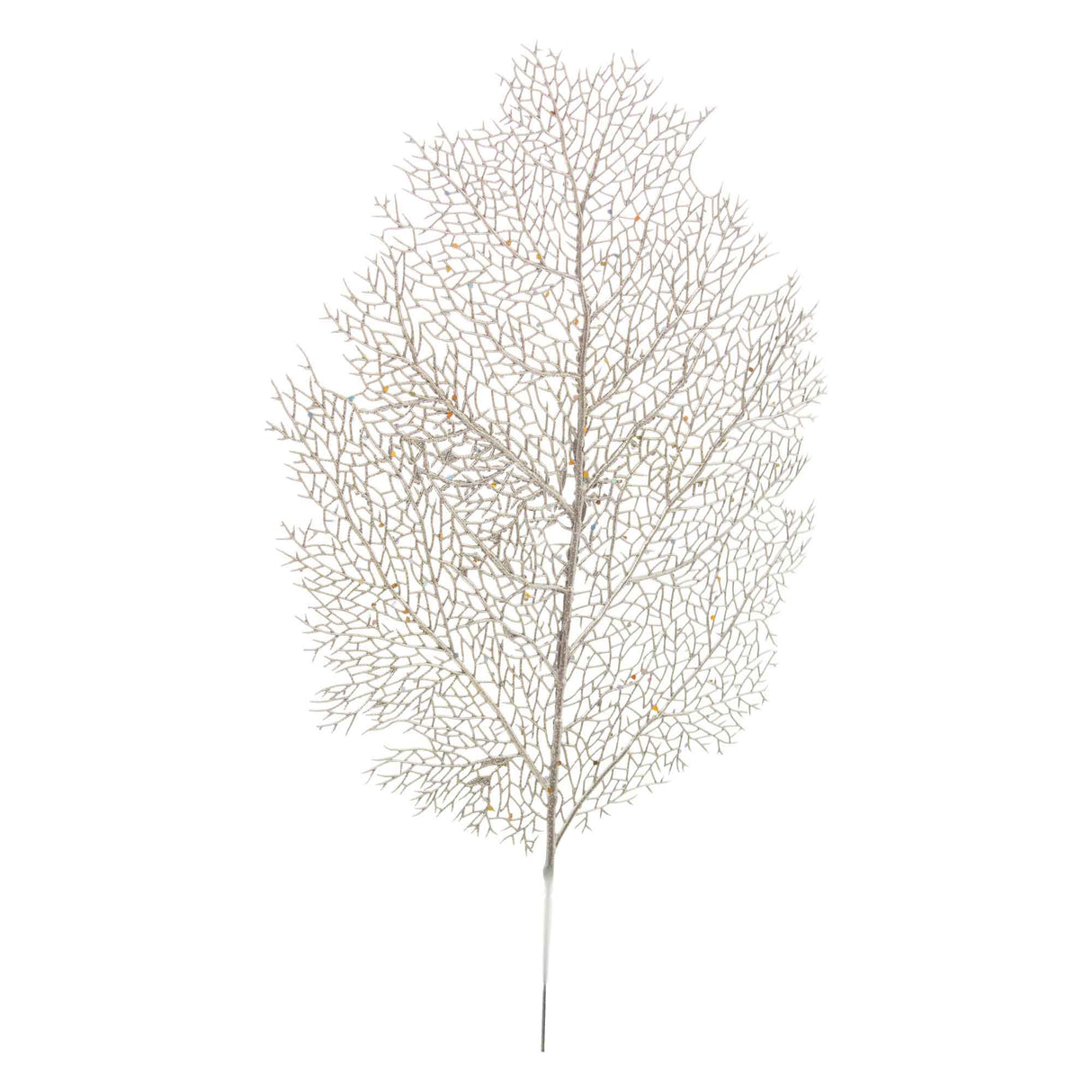 BIZZOTTO Decorazione Natalizia Foglia Stephany Champagne Natale 60cm