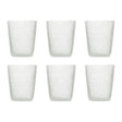 MEMENTO Bicchieri Acqua Monocolore Bianco Trasparente Set 6 Pezzi 250ml Pasta di Vetro