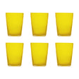 MEMENTO Bicchieri Acqua Monocolore Yellow Giallo Set 6 Pezzi 250ml Pasta di Vetro