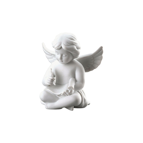 ROSENTHAL Statuina Figurina Angelo con Pergamena 10x9cm Porcellana