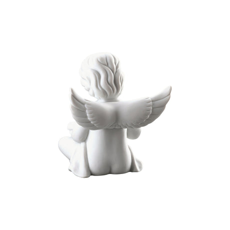ROSENTHAL Statuina Figurina Angelo con Pergamena 10x9cm Porcellana