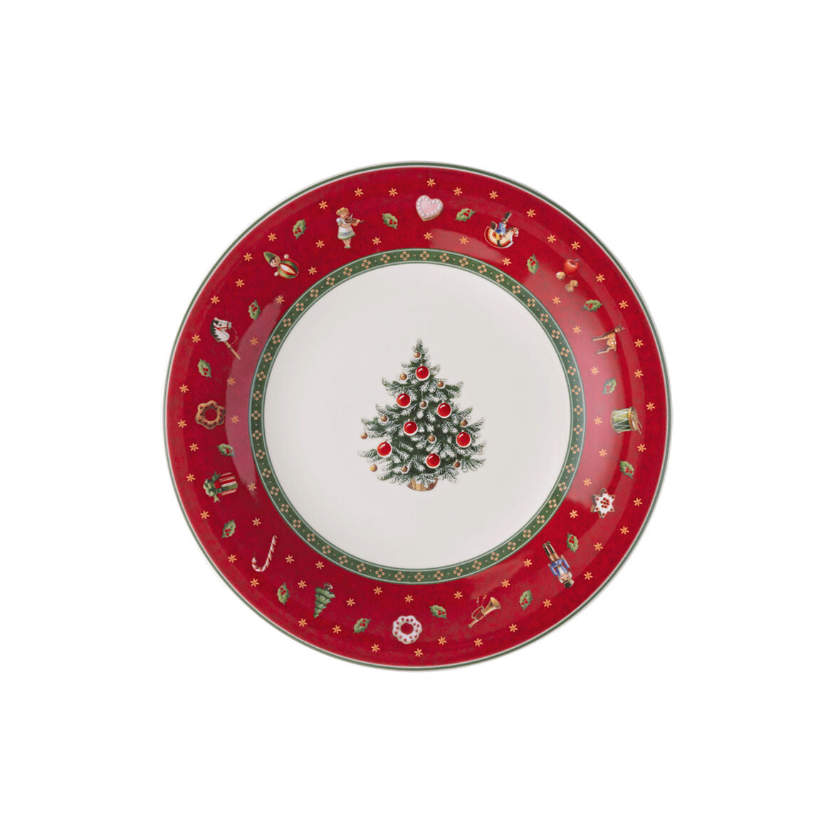 VILLEROY & BOCH Toy's Delight Specials Piatto Dessert Colazione Set 6 Pezzi Rosso Rotondo 21,5cm Tavola Natale