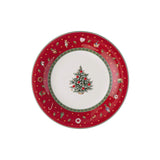 VILLEROY & BOCH Toy's Delight Specials Piatto Dessert Colazione Set 6 Pezzi Rosso Rotondo 21,5cm Tavola Natale