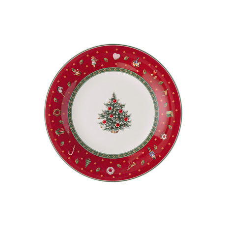 VILLEROY & BOCH Toy's Delight Specials Piatto Dessert Colazione Set 6 Pezzi Rosso Rotondo 21,5cm Tavola Natale