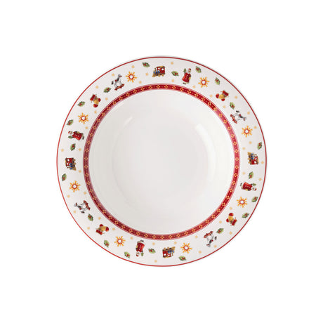 VILLEROY & BOCH Toy's Delight Specials Piatto Fondo Set 6 Pezzi Bianco Rotondo 23cm Tavola Natale