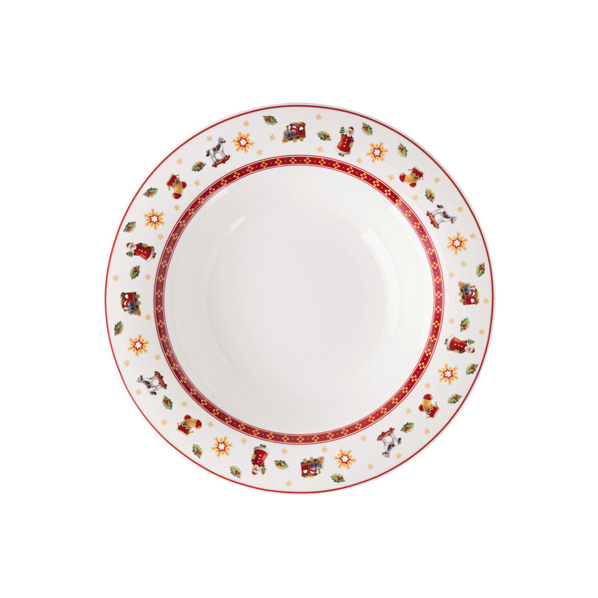 VILLEROY & BOCH Toy's Delight Specials Piatto Fondo Set 6 Pezzi Bianco Rotondo 23cm Tavola Natale