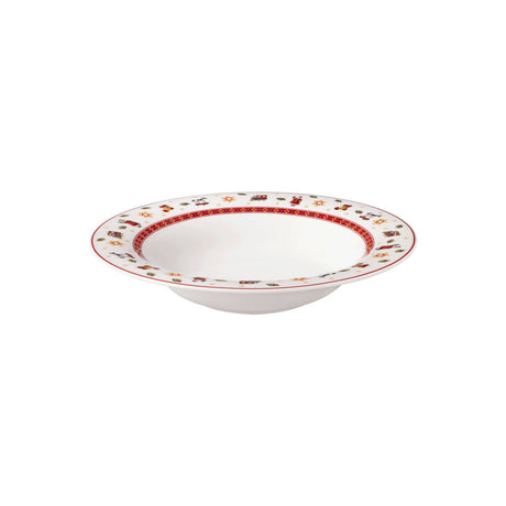 VILLEROY & BOCH Toy's Delight Specials Piatto Fondo Set 6 Pezzi Bianco Rotondo 23cm Tavola Natale