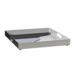 ARTI & MESTIERI Vassoio Moderno Fluid Quadrato Bianco Marmo Nero Lucido