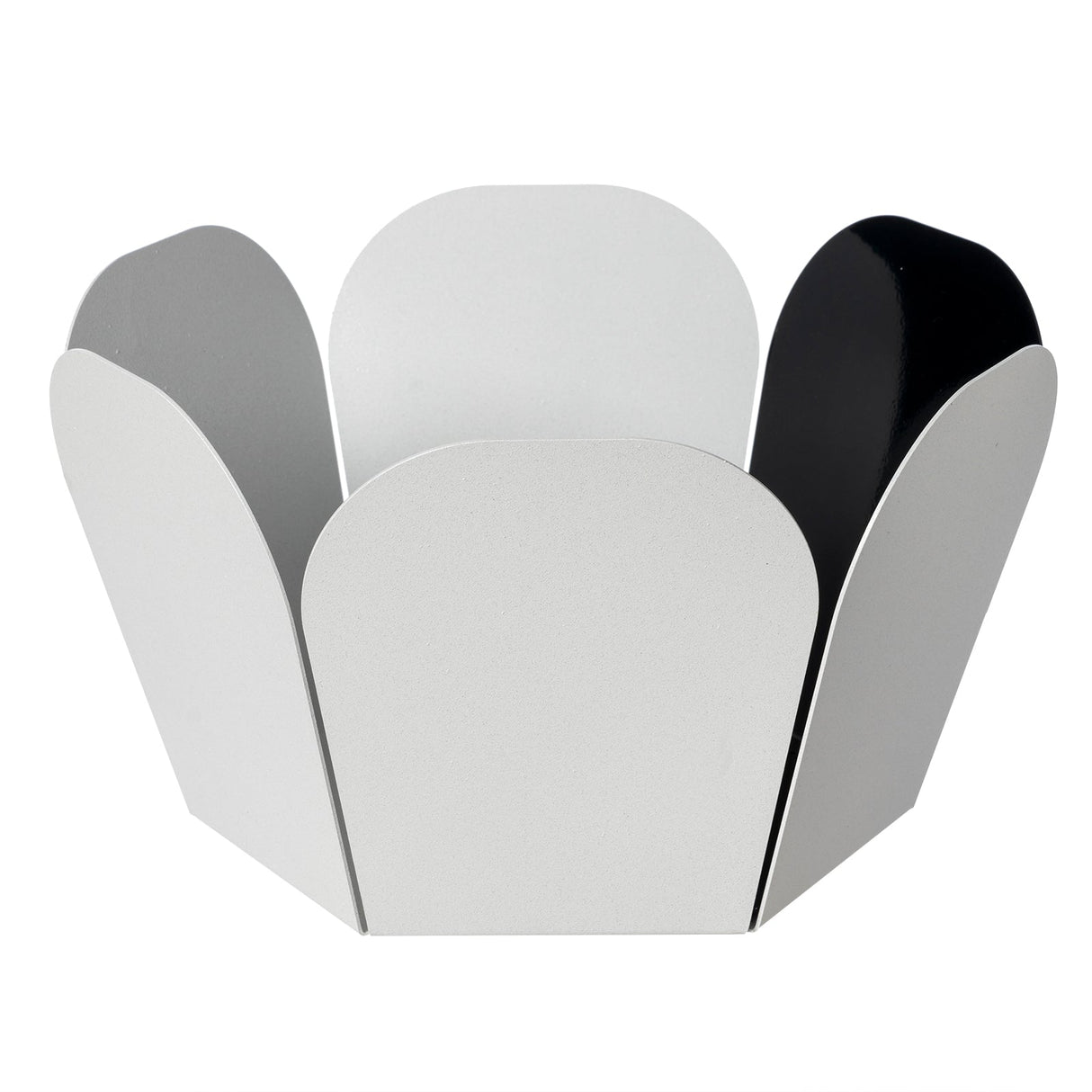 ARTI & MESTIERI Centrotavola Fluid Bianco Marmo Nero Lucido