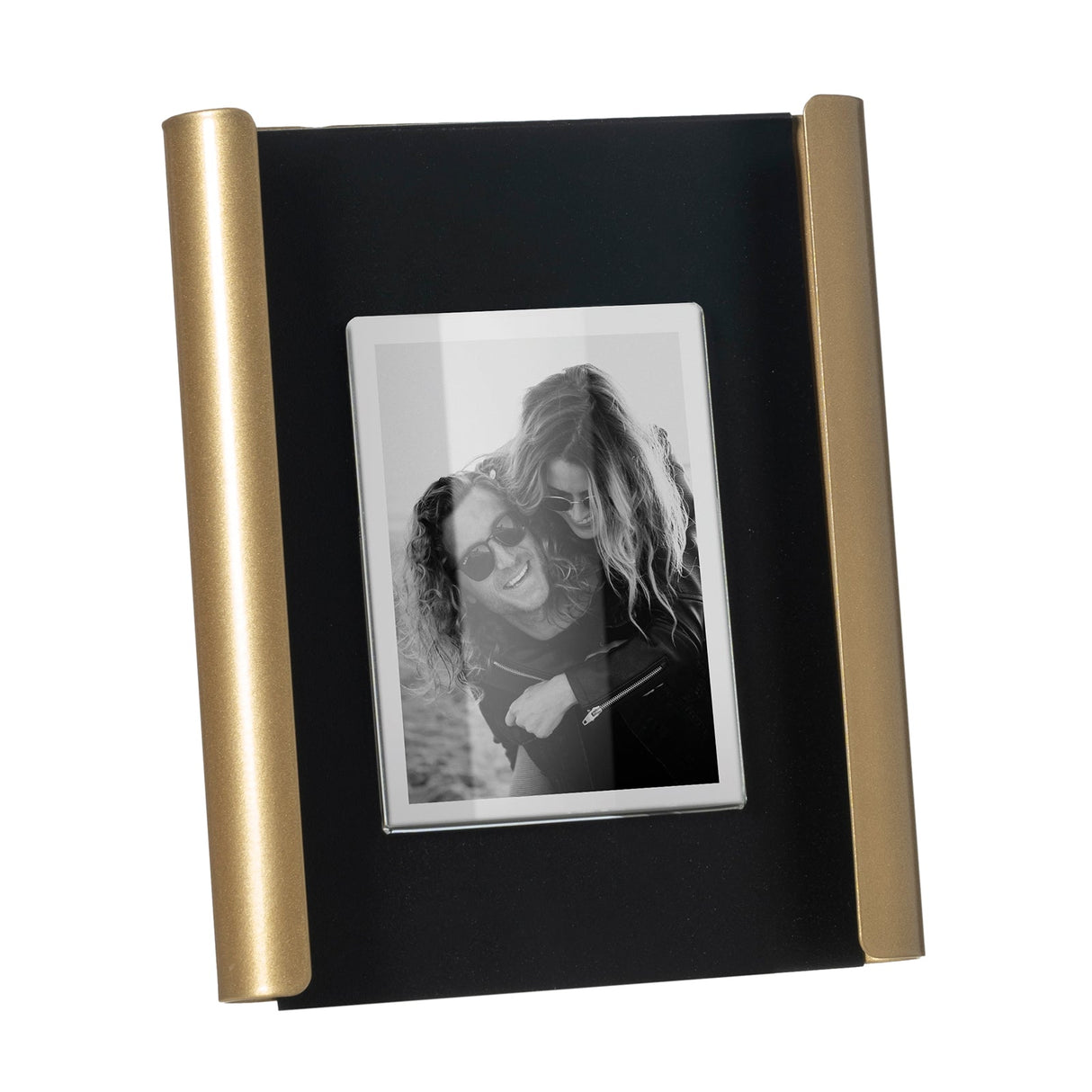 ARTI & MESTIERI Portafoto di Design Angel Grande Nero Oro Laccato
