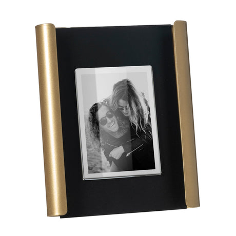 ARTI & MESTIERI Portafoto di Design Angel Grande Nero Oro Laccato