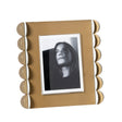 ARTI & MESTIERI Portafoto di Design Volans Piccolo Oro Laccato Bianco Marmo Oro Laccato Beige