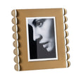 ARTI & MESTIERI Portafoto di Design Volans Grande Oro Laccato Bianco Marmo Oro Laccato Beige