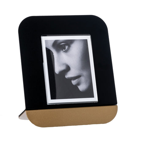 ARTI & MESTIERI Portafoto di Design Altamarea Piccolo Nero Oro Laccato
