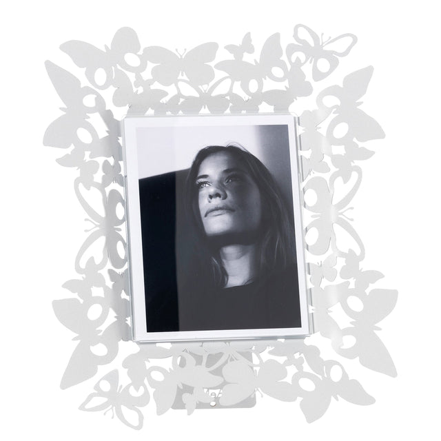 ARTI & MESTIERI Portafoto di Design Farfalloso Verticale Bianco Marmo