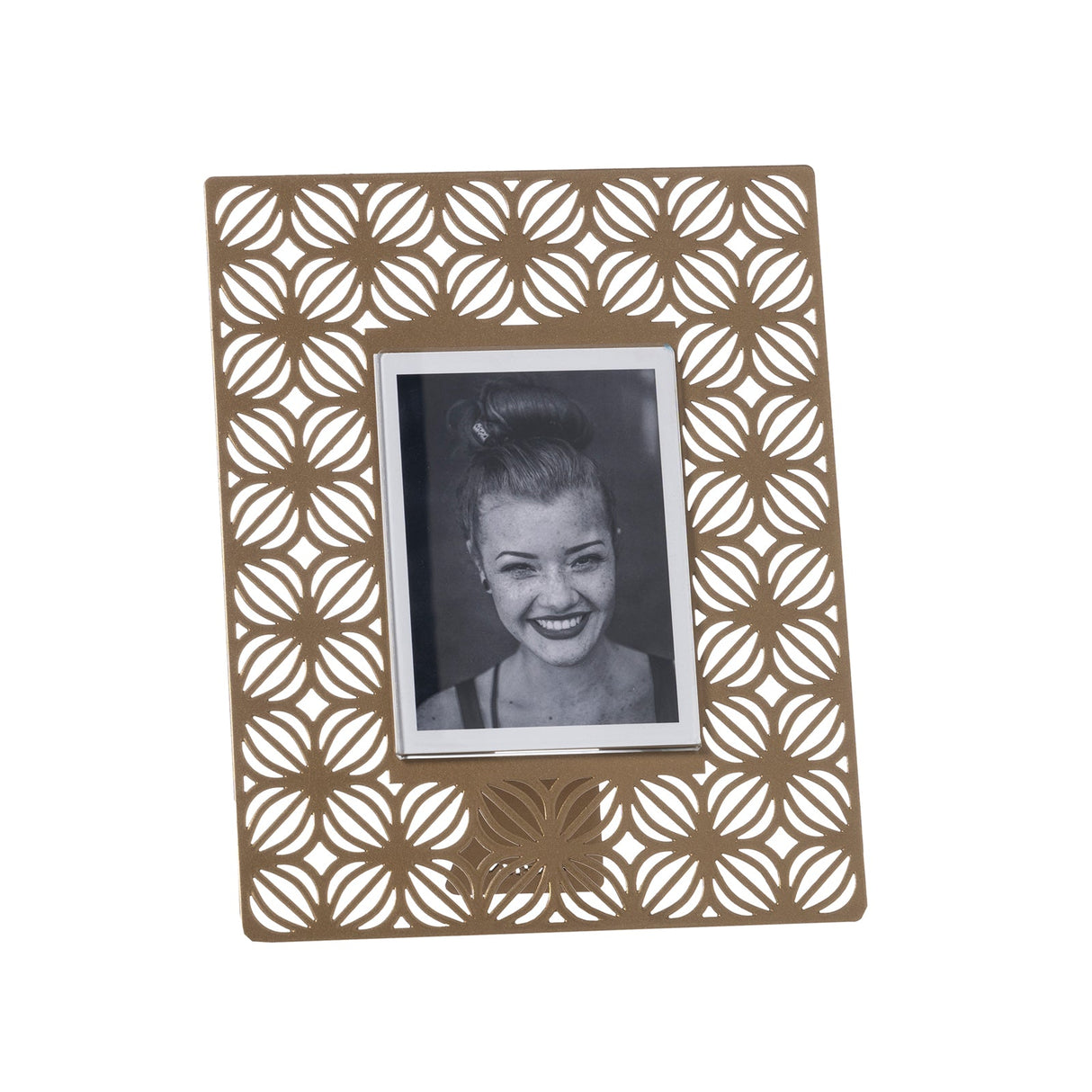 ARTI & MESTIERI Portafoto di Design Ikat Piccolo Oro Laccato