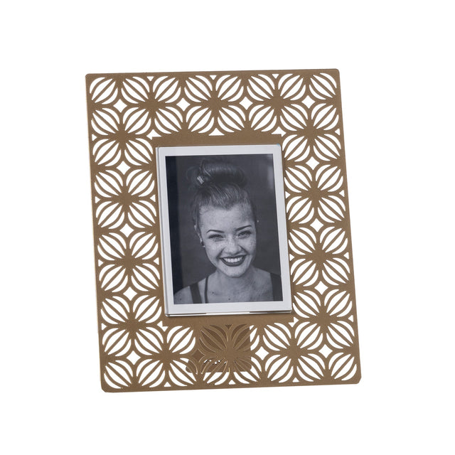 ARTI & MESTIERI Portafoto di Design Ikat Piccolo Oro Laccato
