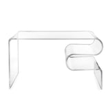 iPLEX Curvy Table Living Room Coffee Table in Plexiglass Made in Italy 40x76x42cm Transparent