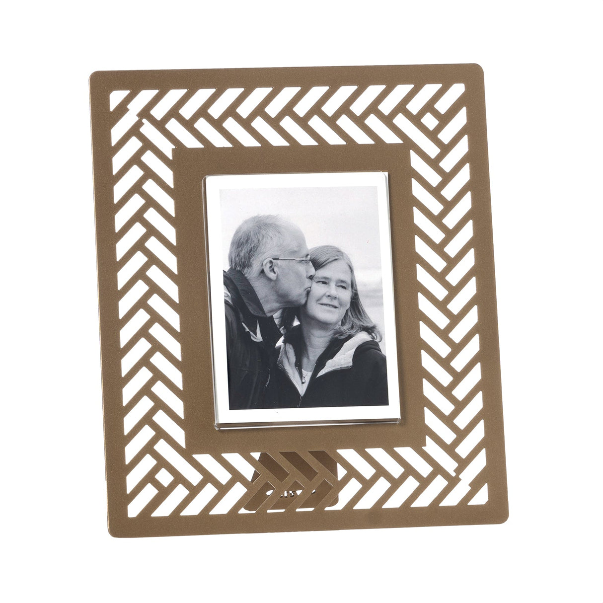 ARTI & MESTIERI Portafoto di Design Milleintrecci Piccolo Oro Laccato