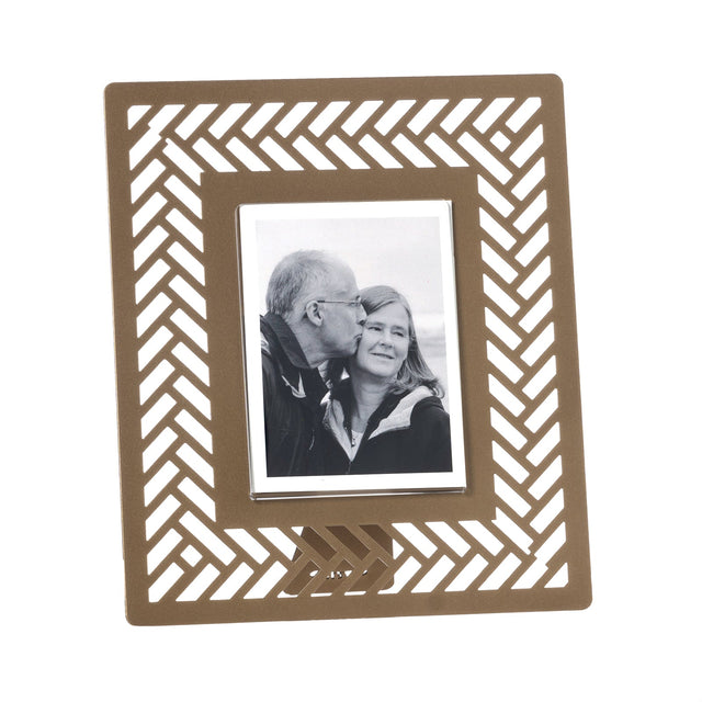 ARTI & MESTIERI Portafoto di Design Milleintrecci Piccolo Oro Laccato